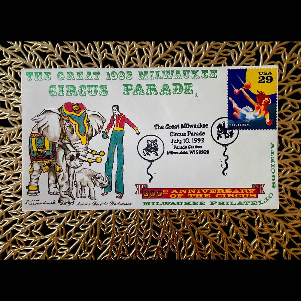 1993 Milwaukee Circus Parade 200th Anniversary Souvenir Envelope
